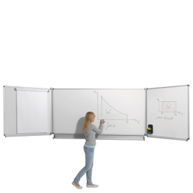 Whiteboard Wandklapptafel aus Premium Stahlemaille, Serie KLE, weiß Verschiedene Größen, Farben und Lineaturen erhältlich-image