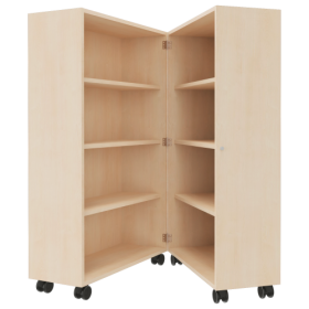 Bücherwagen mit 6 Einlegeböden, zusammenklappbar, fahrbar B/H/T: 80x127,5x64 cm-image