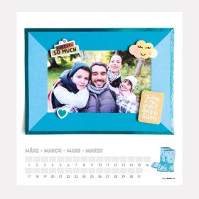 Dauerkalender weiß/Druck schwarz 23x24cm-image