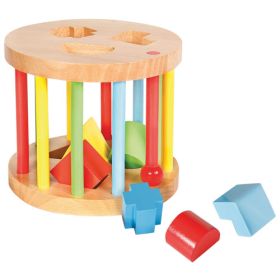 SpielMaus Holz Steckbox, rund, 6 Steine-image