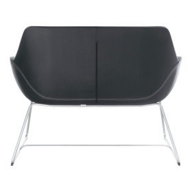 2-Sitzer Nele, mit Kufengestell B/H/T: 117x85x62 cm, Gestellfarbe: Schwarz, Bezug wählbar-image