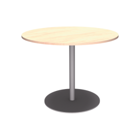 Rundtisch Melamin mit Mittelsäule und Bodenplatte D/H: 80/100/120x75/110 cm, mit Mittelsäule, Bodenplatte und melaminharzbeschichteter Tischplatte-image