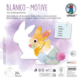 Blanko Motive "Hase", 300 gr, 20 Stück-image