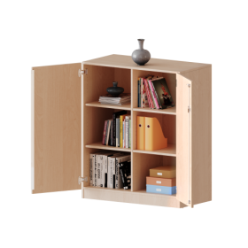 Schrank, 3 Ordnerhöhen - Serie evo180 B/H/T: 100x118x40 cm, 2 Türen, abschließbar, mit Mittelwand, mit Sockel (81 mm)-image