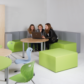 CUBE "Big Sofa" Set bestehend aus 6 Teilen, schwer entflammbar B/H/T: 225 x 75/40 x 75 cm, Sitzhöhe 40cm, Stoff schwer entflammbar-image