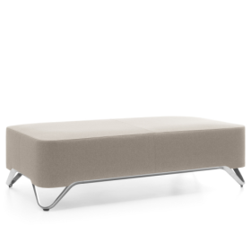 BOXIT - 2er Hockerelement, Design Sitzhocker B/H/T: 150x43x75 cm, Sitzhöhe 43 cm, Gestellfarbe Holz, Bezug Stoff-image