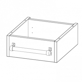 Leiterzarge zur Aufnahme einer Leiter - Serie evo180 Gesamthöhe 15 cm, für 36,1 cm breite und 40 cm tiefe Schrankwände-image