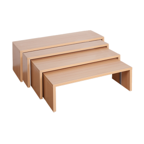 Set aus 4 Sitzbänken mit Stahlunterzügen, übereinander stapelbar B/H/T: 108/100/92/84x38/34/30/26x32 cm überein. stapelbar...-image