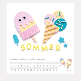 Dauerkalender weiß/Druck schwarz 23x24cm-image