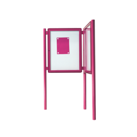 Aluvitrine Modell W6, Stahl weiß B/H/T: 82x107x6,5 cm, Türanschlag Rechts, Einsatzbereich Innen-image