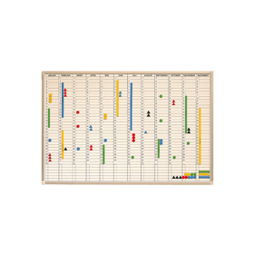 Jahreskalender inklusive Zubehör B/H. 90/120x60/90 cm, wahlweise mit neutralen Monatsstreifen-image